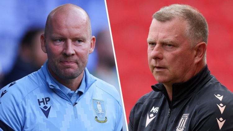Split image of Sheffield Wednesday manager Henrik Pedersen (L) and Stoke City boss Mark Robins (R)