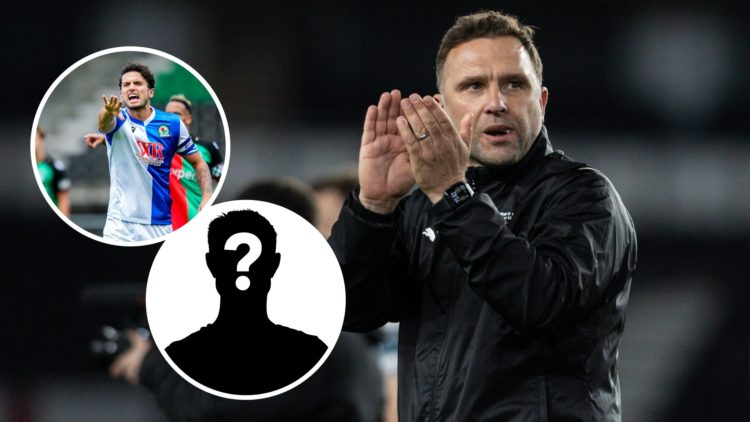 Derby County's manager John Eustace applauds his side's supporters at the end of the match during the Sky Bet Championship match between Derby Coun...