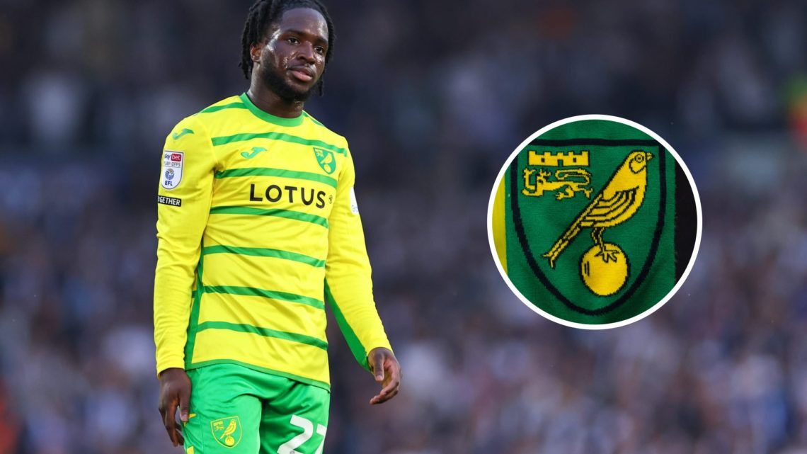 Jonathan Rowe of Norwich City during the Sky Bet Championship Play-Off Semi-Final 2nd Leg match between Leeds United and Norwich City. Inset, Norwi...