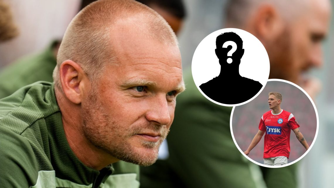 Norwich City manager Liam Manning. Inset, Pelle Mattsson and mystery graphic.
