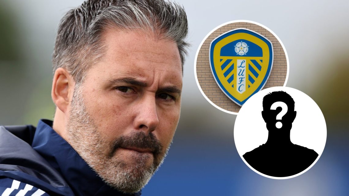 Martí Cifuentes Manager of Leicester City. Inset: Leeds United badge and mystery person