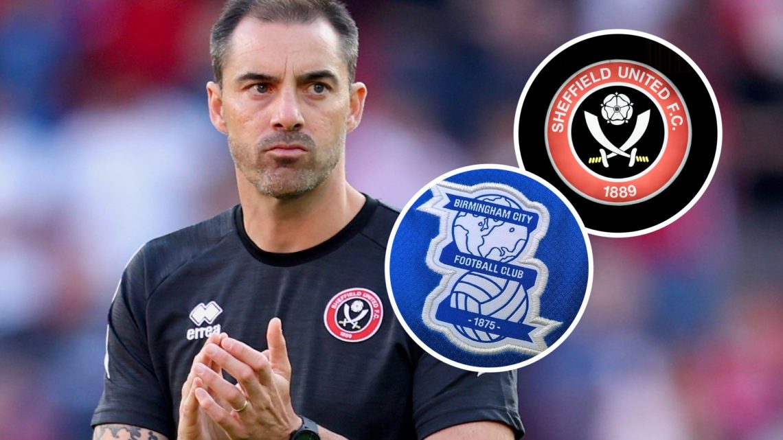 Sheffield United FC manager Ruben Selles reacts after defeat to Bristol City in the Championship at Bramall Lane Stadium. Inset, the Sheffield Unit...