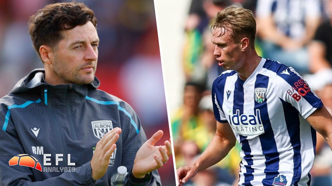 Split image showing West Brom coach Ryan Mason and Bologna-bound defender Torbjorn Heggem