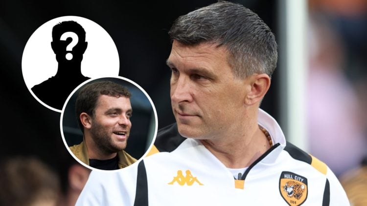 Hull City FC head coach Sergej Jakirovic. Inset, Fabrizio Romano and a mystery player.
