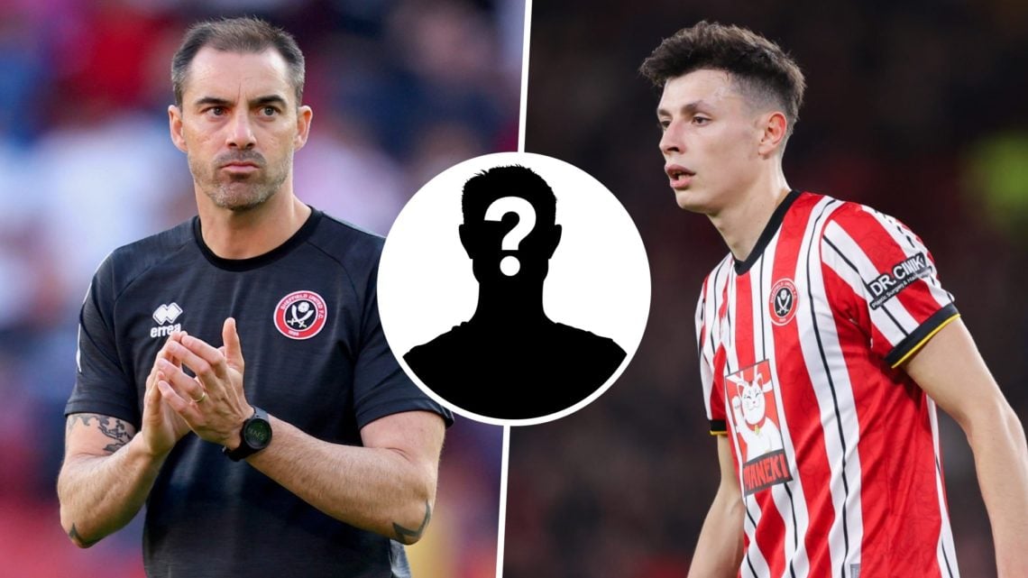 Sheffield United FC manager Ruben Selles reacts after a Championship game, and Anel Ahmedhodzic in action for Sheffield United FC in the Championsh...