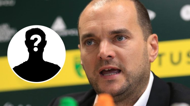 Norwich City sporting director Stuart Webber. Inset, mystery player graphic.