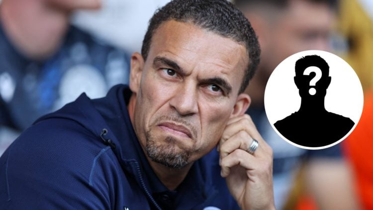 Blackburn Rovers manager Valerien Ismael. Inset, mystery player graphic.
