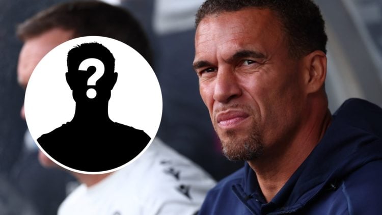 Blackburn Rovers manager Valerien Ismael. Inset, mystery player graphic.