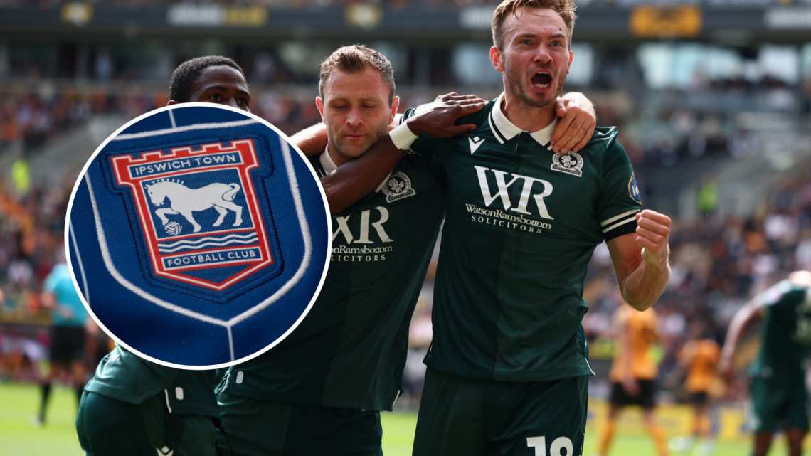 Ryan Hedges of Blackburn Rovers celebrates with Augustus Kargbo and Sondre Tronstad after he scored for 0-1 during the Sky Bet Championship match b...