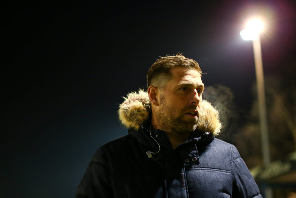 Grant Holt prior to The Emirates FA Cup Second Round match between Guisley and Fleetwood Town