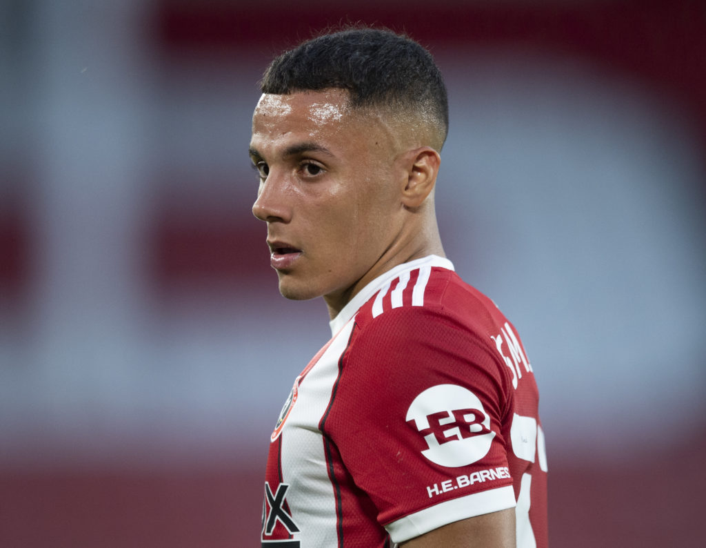 Tyler Smith of Sheffield United during the Carabao Cup First Round match between Sheffield United and Carlisle United