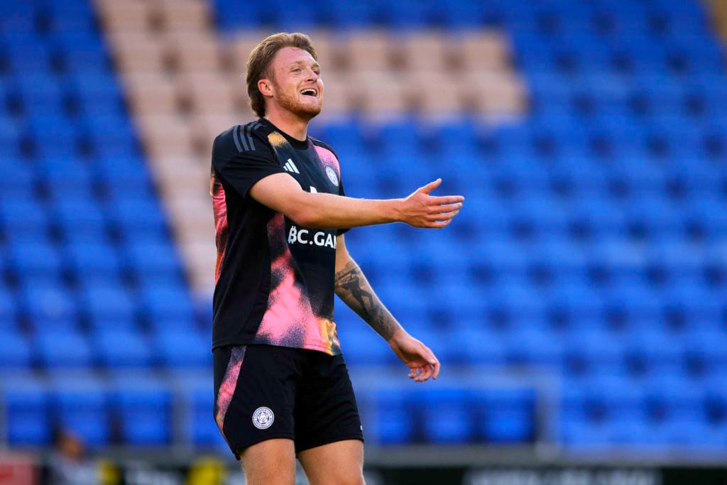 Harry Souttar in action for Leicester City in a pre-season friendly vs Shrewsbury Town
