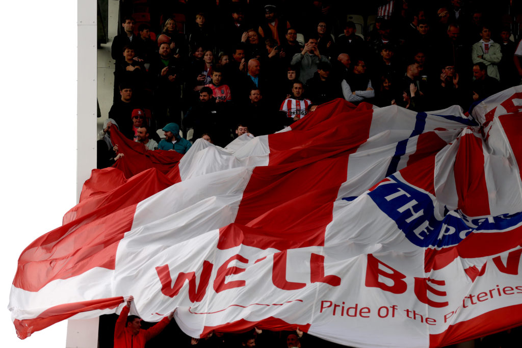 Stoke City supporters before their Championship game against Sheffield Wednesday
