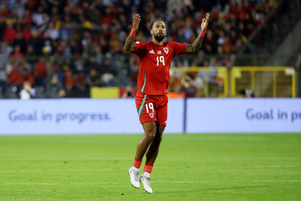 Sorba Thomas for Wales against Belgium