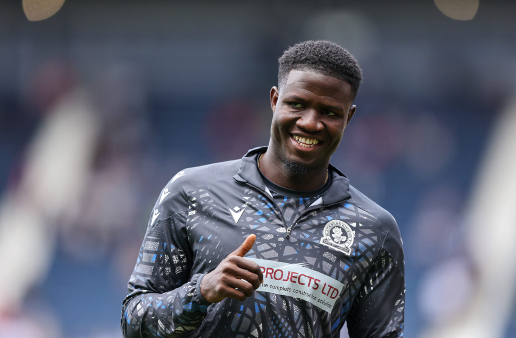 Makhtar Gueye of Blackburn Rovers reacts