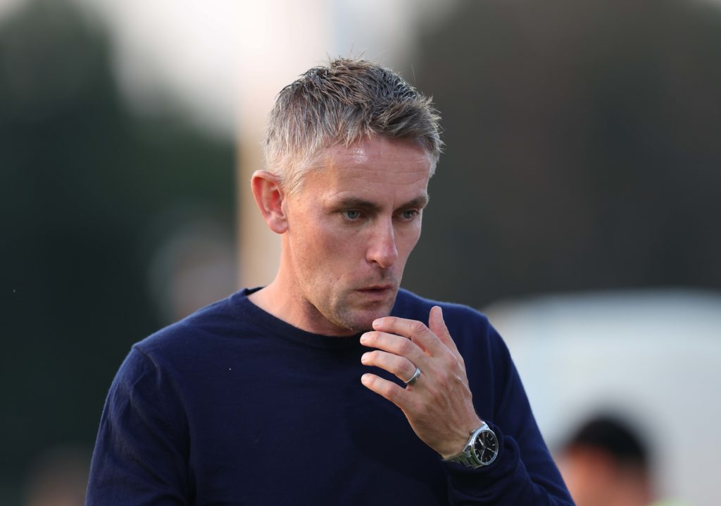 Kieran McKenna Manager of Ipswich Town looks disappointed