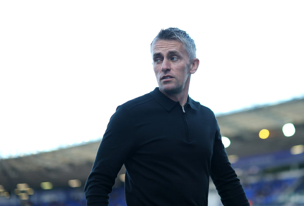 Kieran McKenna, Manager of Ipswich Town, looks on