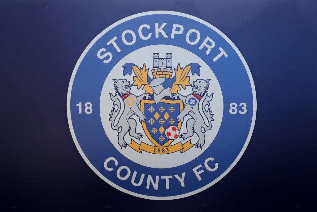 Stockport County badge spotted during Stockport County FC v Bradford City - Sky Bet League One