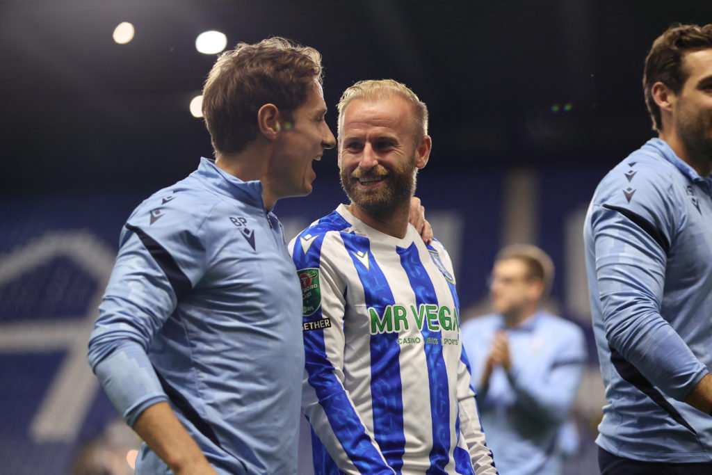 Barry Bannan smiles after Sheffield Wednesday's Carabao Cup win vs Leeds United