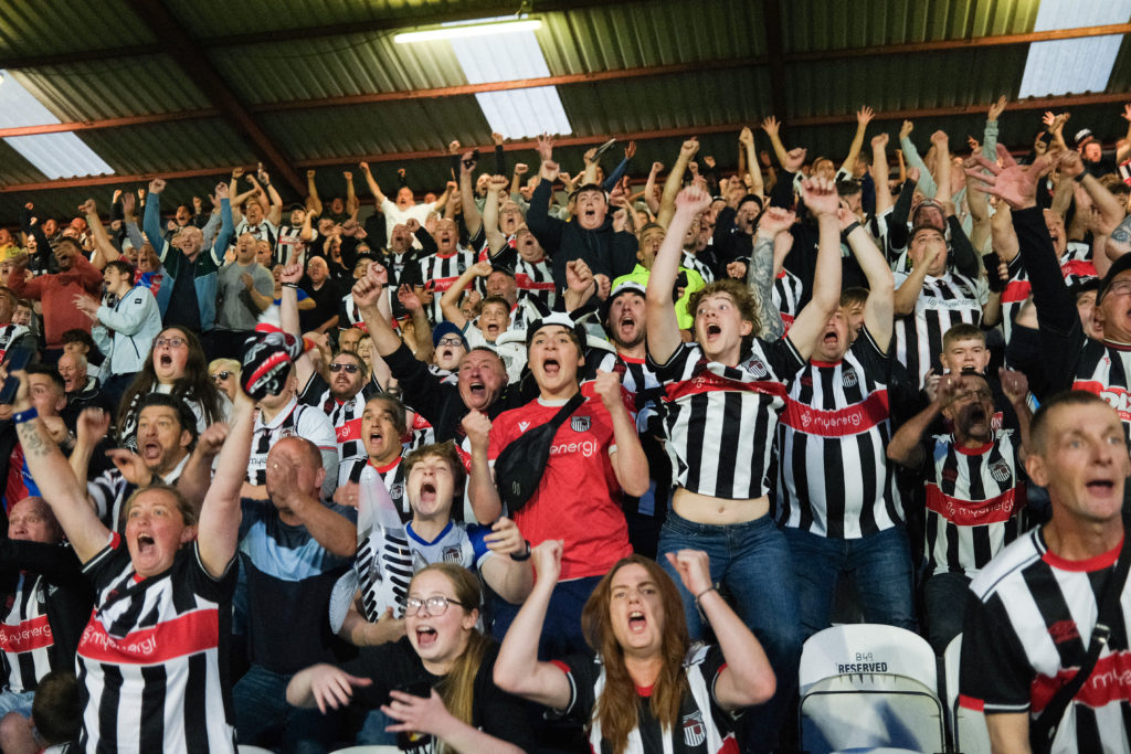 Grimsby fans celebrate