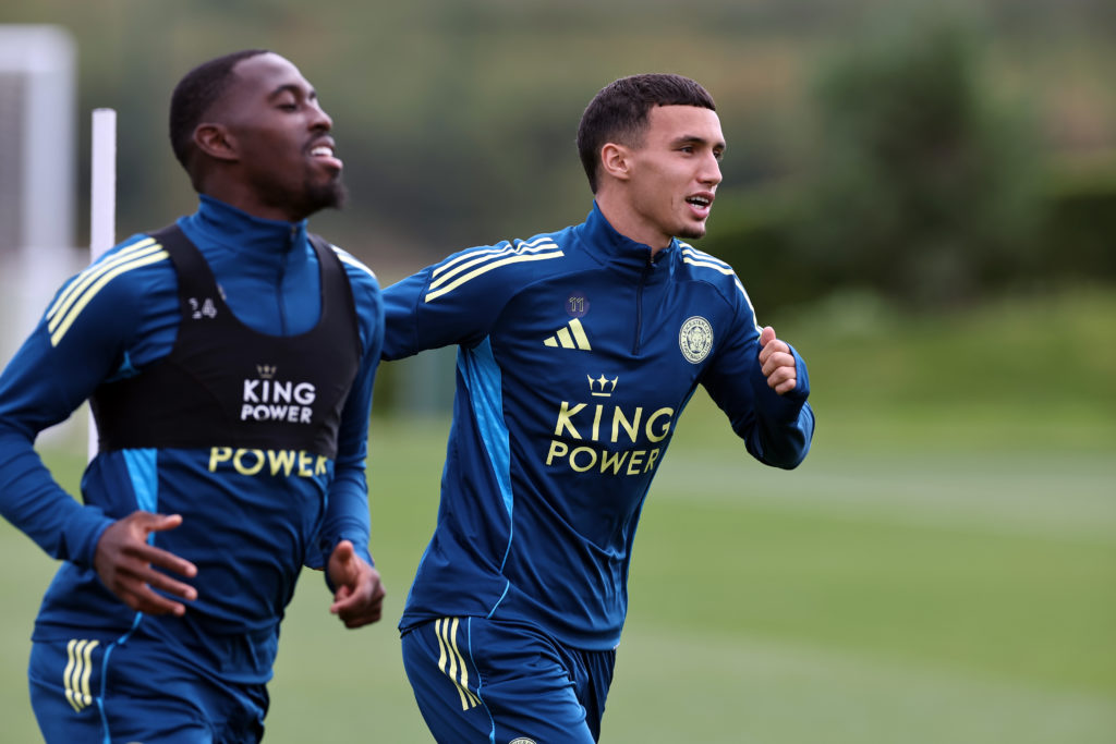 Bilal El Khannouss of Leicester City during the Leicester City training session