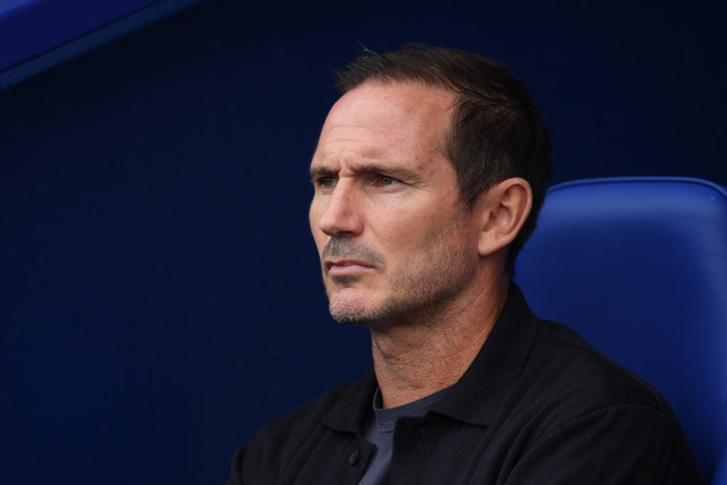 Frank Lampard, Manager of Coventry City, looks on