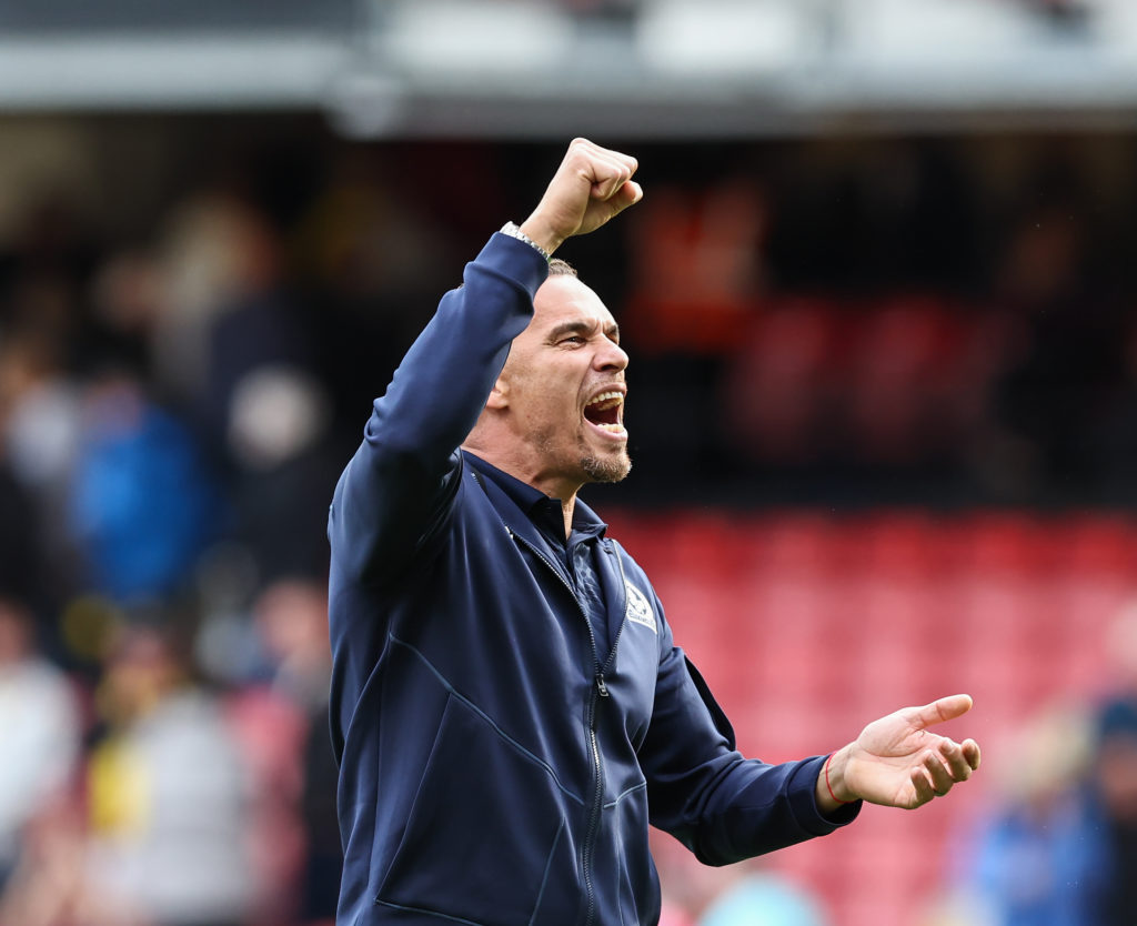 Valerien Ismael celebrates after Watford v Blackburn Rovers - Sky Bet Championship