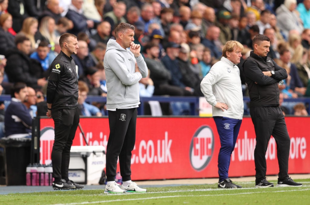 Rob Edwards, Manager of Middlesbrough, reacts