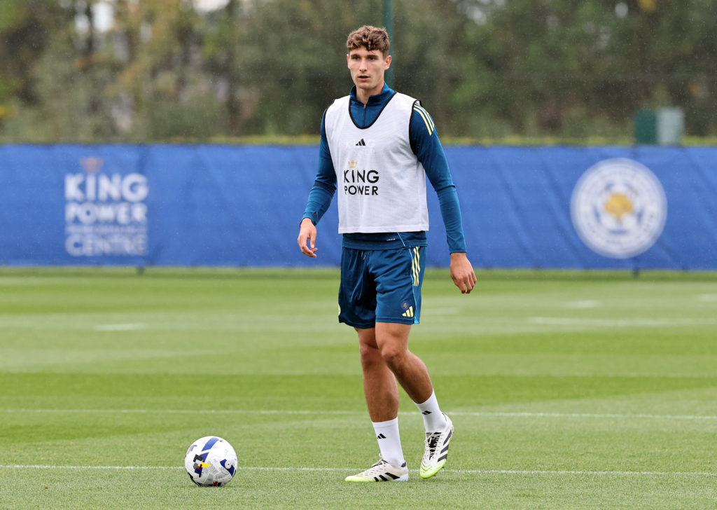 Ben Nelson during a Leicester City training session