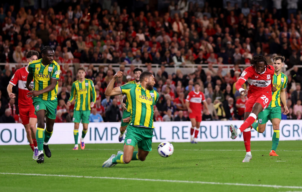 Kaly Sene scores for Middlesbrough against West Brom