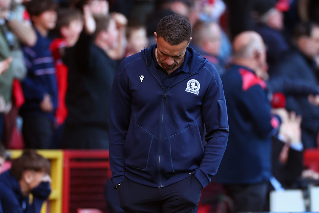 Blackburn Rovers manager Valerien Ismael looks dejected after losing to Charlton Athletic