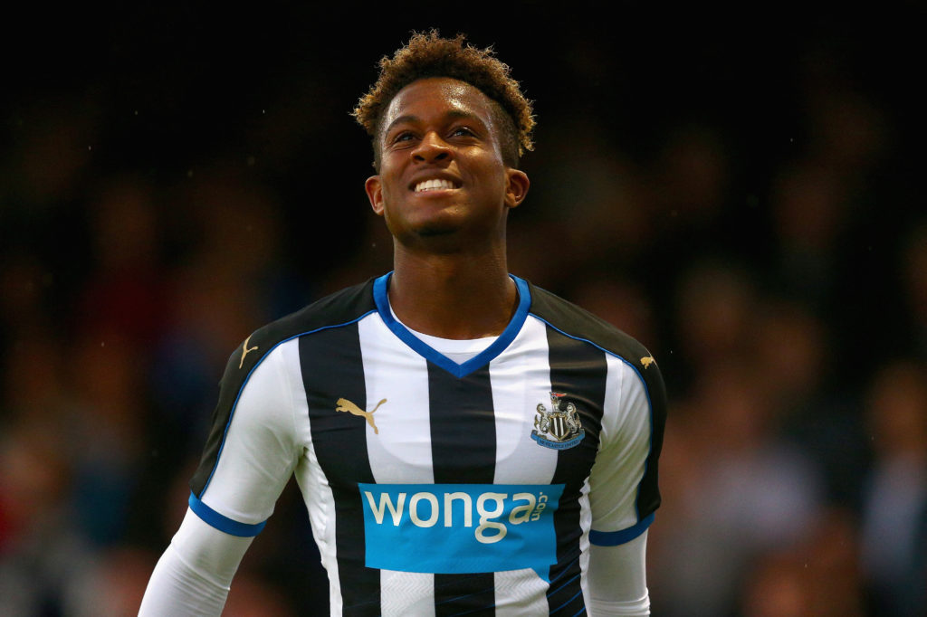 Rolando Aarons of Newcastle United in action