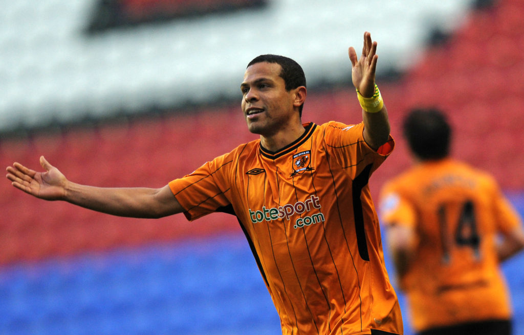 Hull City's Geovanni celebrates scoring for Hull City in the FA Cup against Wigan Athletic