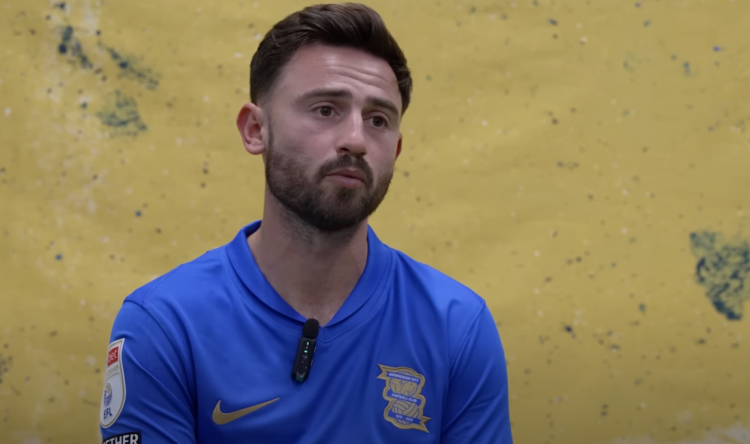 Patrick Roberts speaks to the Birmingham City media team after joining on loan from Sunderland