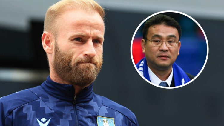 Barry Bannan of Sheffield Wednesday arrives. Inset: Dejphon Chansiri owner / chairman of Sheffield Wednesday