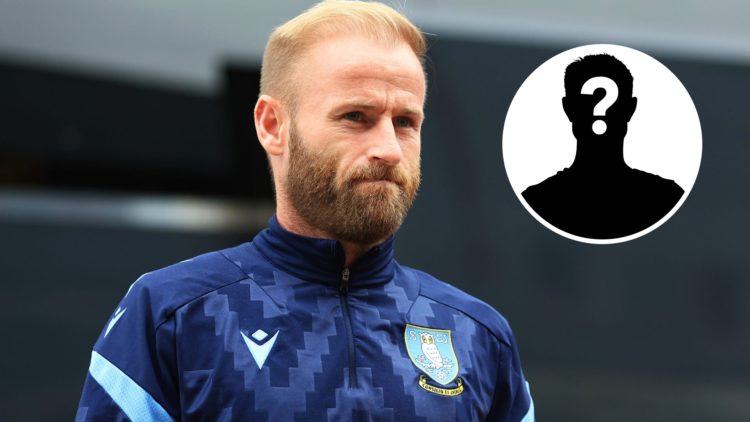 Barry Bannan arrives at the Racecourse Ground before Wrexham vs Sheffield Wednesday, an inset of a mystery man