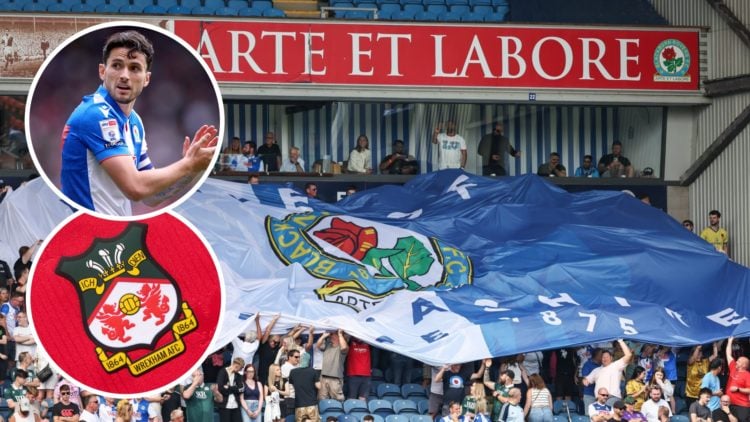Blackburn Rovers fans, Lewis Travis (inset) and Wrexham (inset)