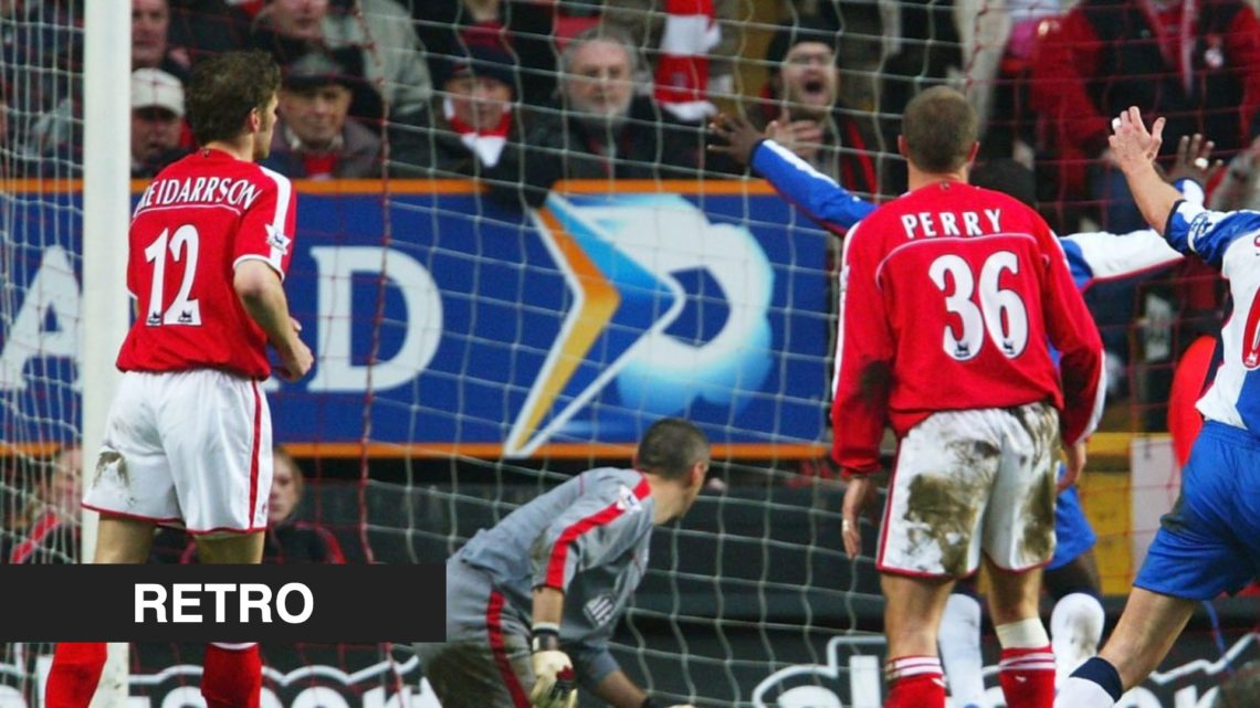 Charlton Athletic frustrated as Brad Friedel scores for Blackburn Rovers (main) and mystery player (inset)