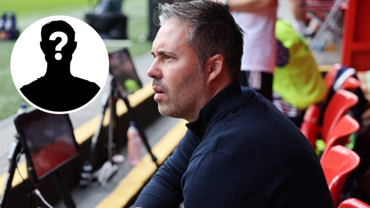 Marti Cifuentes looks frustrated during Charlton Athletic vs Leicester City, an inset of a mystery man