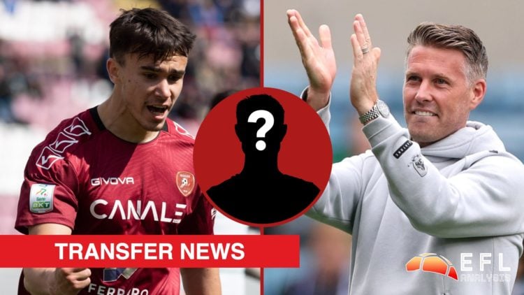 Split image showing new Middlesbrough striker David Strelec and Boro coach Rob Edwards