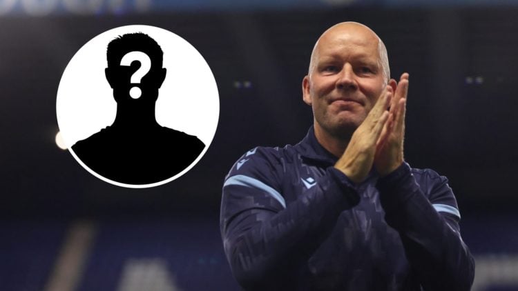 Henrik Pedersen (main) claps at the Sheffield Wednesday fans and mystery player (inset)