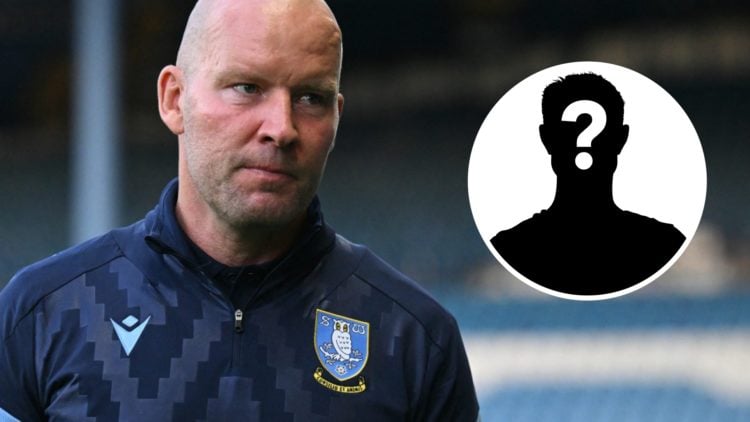Sheffield Wednesday's Danish manager Henrik Pedersen arrives ahead of kick-off. Inset: mystery person