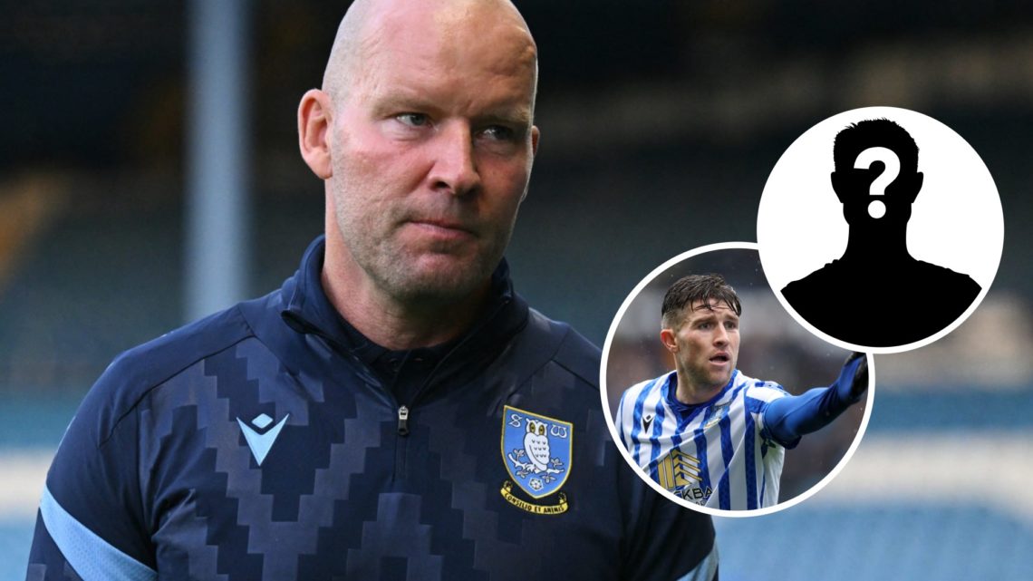 Sheffield Wednesday manager Henrik Pedersen with Josh Windass and mystery graphic inset.