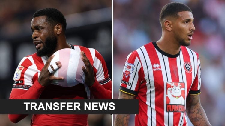 Split image of Sheffield United's Japhet Tanganga and former Sheffield United midfielder Vini Souza.