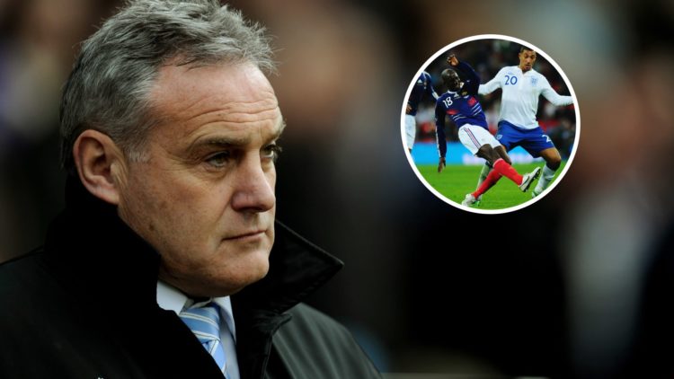 Dave Jones looks on during Nottingham Forest vs Cardiff City, an inset of Jay Bothroyd battling with Alou Diarra during England vs France