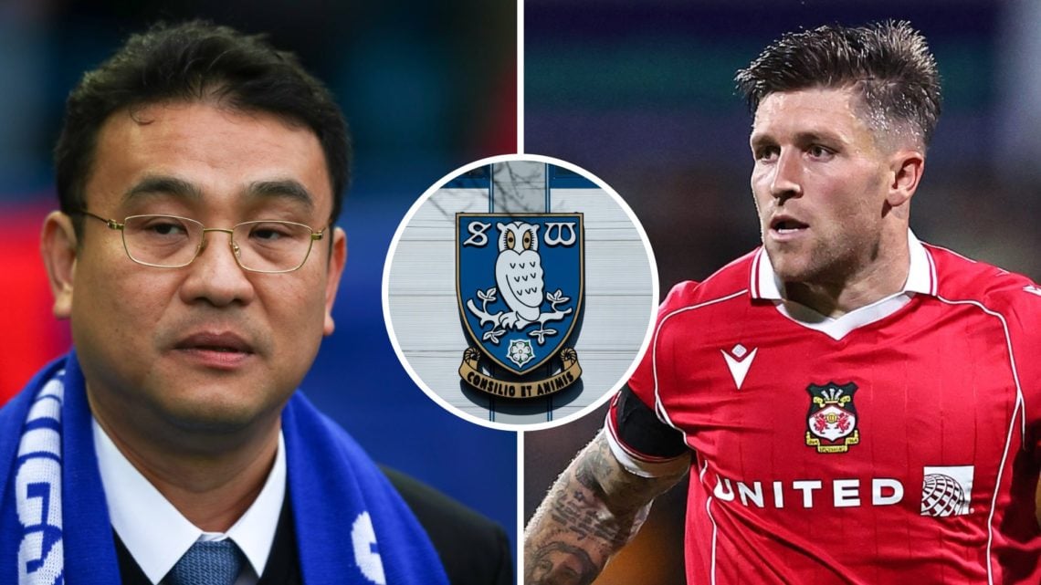 Sheffield Wednesday owner Dejphon Chansiri before a Championship game, and Wrexham AFC forward Josh Windass during a match. Inset, the Sheffield We...
