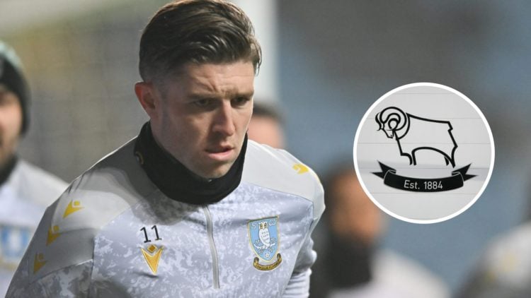 Josh Windass (11 Sheffield Wednesday) warms up during the Emirates FA Cup Third Round match between Coventry City and Sheffield Wednesday. Inset, D...