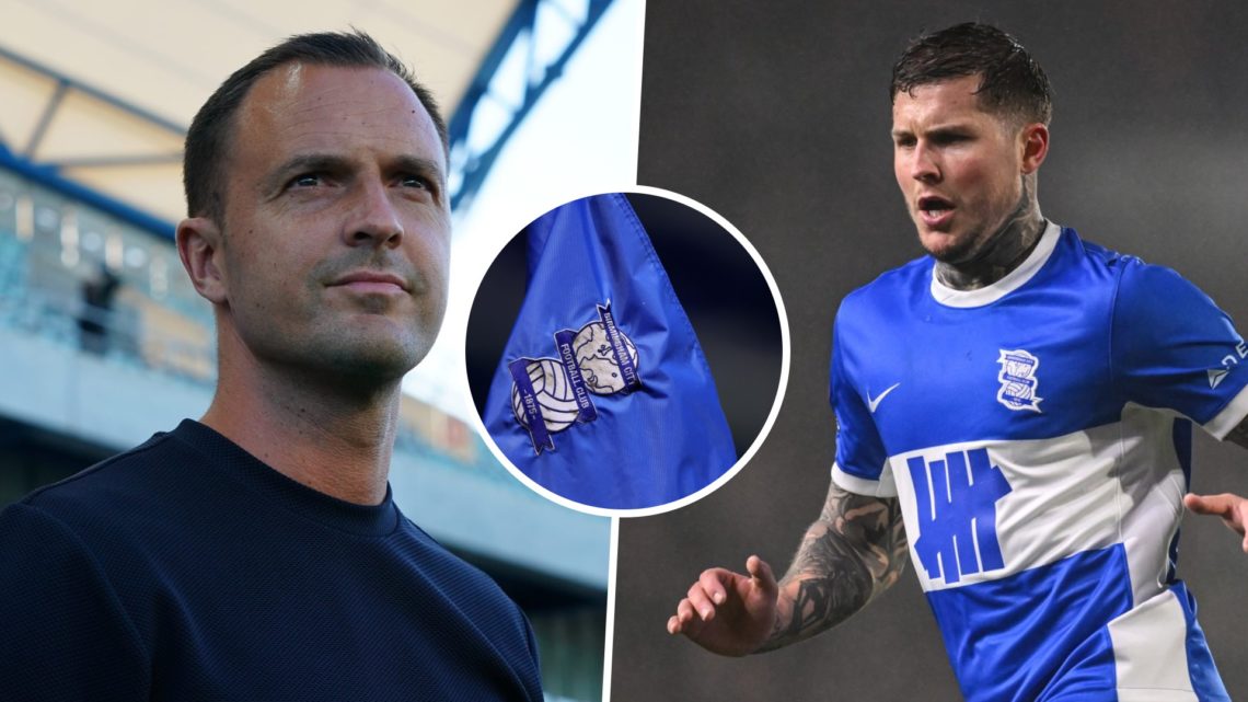 Birmingham City head coach Chris Davies before a pre-season friendly, and Birmingham City forward Lyndon Dykes during a game. Inset, the Birmingham...