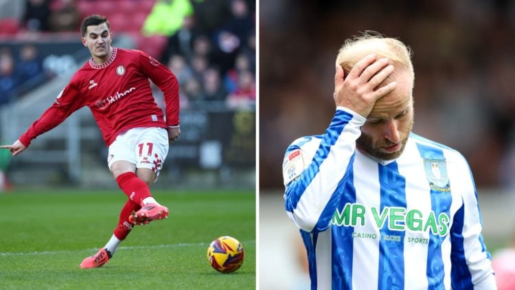 Anis Mehmeti scores for Bristol City vs Portsmouth, Barry Bannan reacts during Wrexham vs Sheffield Wednesday