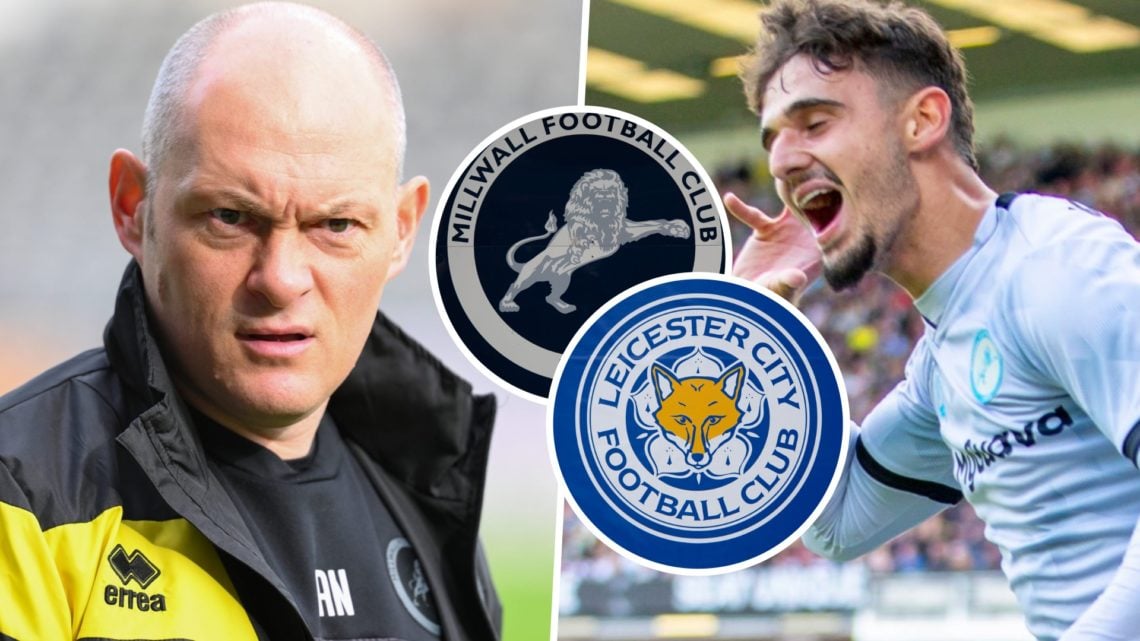 Millwall FC manager Alex Neil reacts before a Championship game, and Millwall FC striker Mihailo Ivanovic celebrating after scoring. Inset, the Mil...